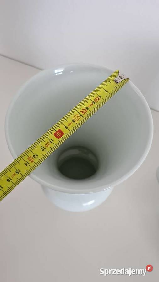 Biały porcelanowy wysoki Wazon Bareuther Antyki, Sztuka, Kolekcje małopolskie Gorlice