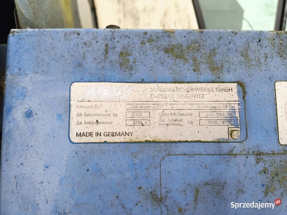 Kombajn MDW 527 STS nieuszkodzony Mieszkowice