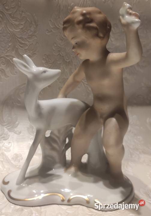 VINTAGE WALLENDORF NIEMCY PORCELANOWA FIGURKA Porcelana i szkło Pabianice