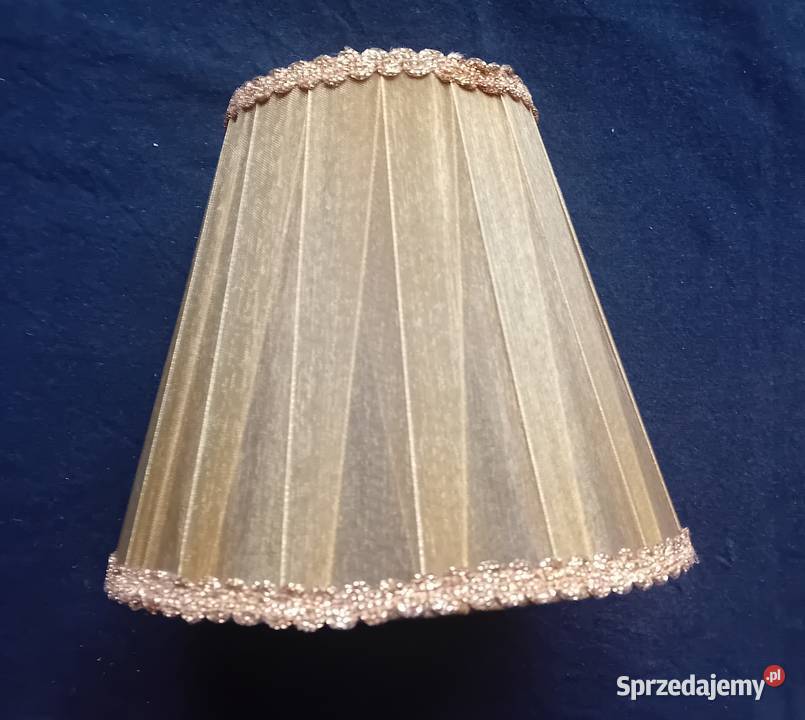 Abażur do lampki nocnej kolor złoty PRL Koźminek sprzedam