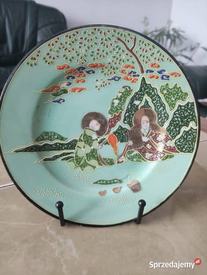 Antyczny talerz porcelanowy Japonia Janów Lubelski