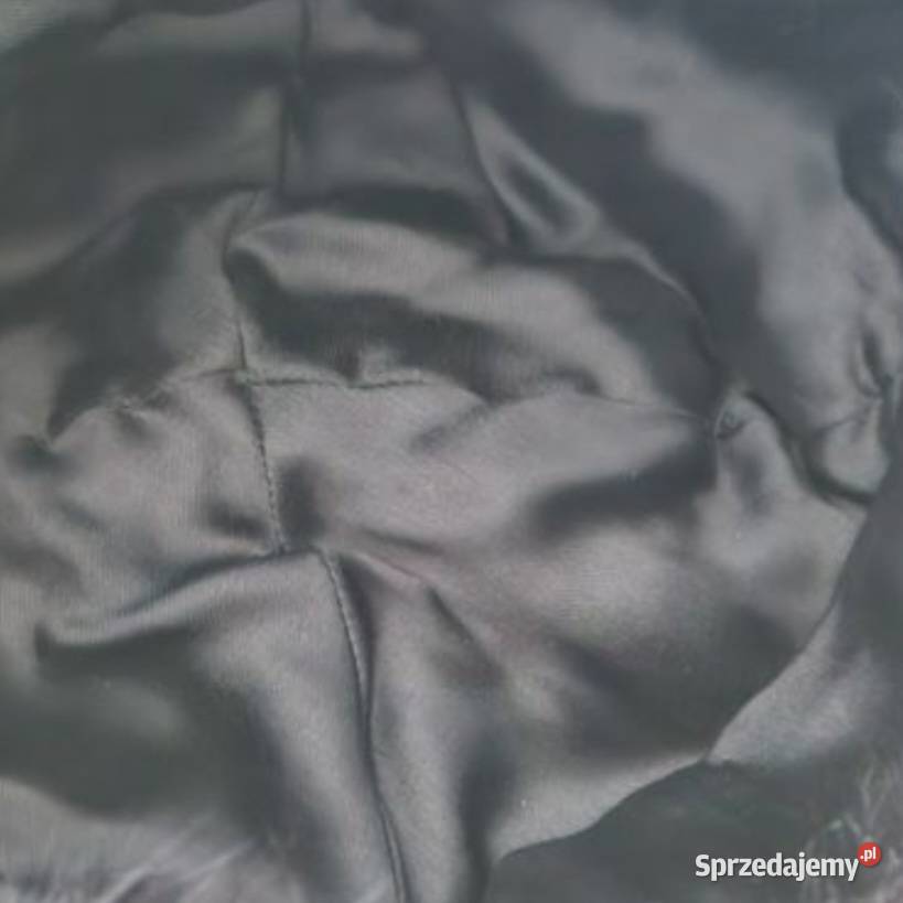 Czapka z lisa czarnanaturalne futro Rozmiar 58 Żyrardów