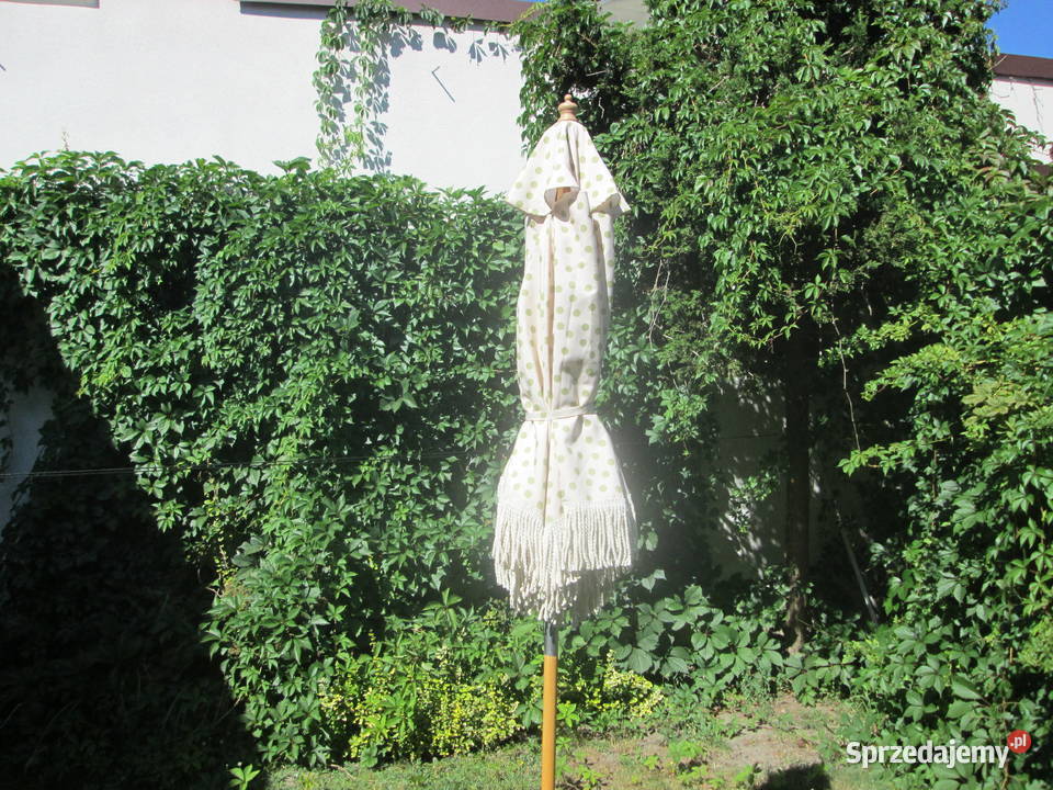 Parasol ogrodowy drewniany średnica 200 Pozostałe sprzedam