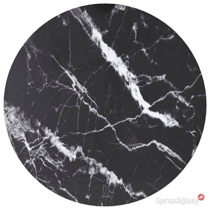 Blat do stołu czarny 30x08 szkło ze wzorem Warszawa