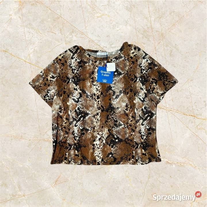 Tshirt w wężowy wzorek Zara S sprzedam