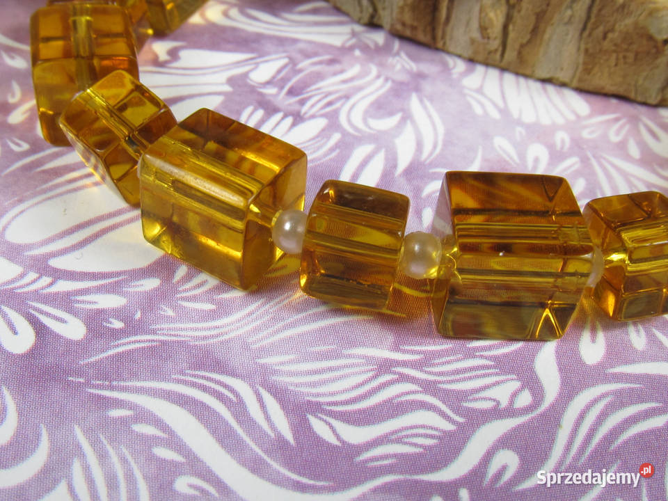 Naszyjnik bransoletka komplet zestaw bursztynowy Katowice