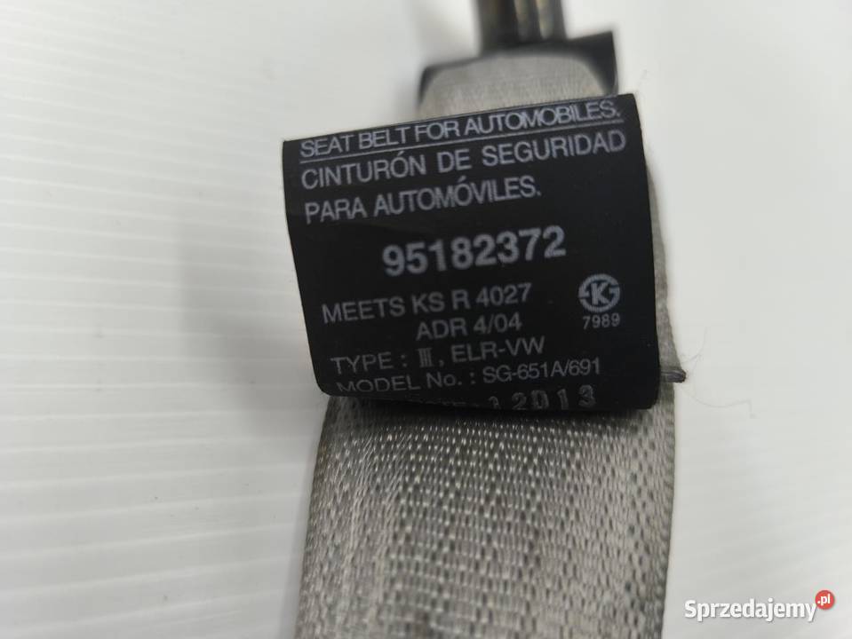 PAS BEZPIECZEŃSTWA TYŁ OPEL ANTARA LIFT 95182372 wielkopolskie