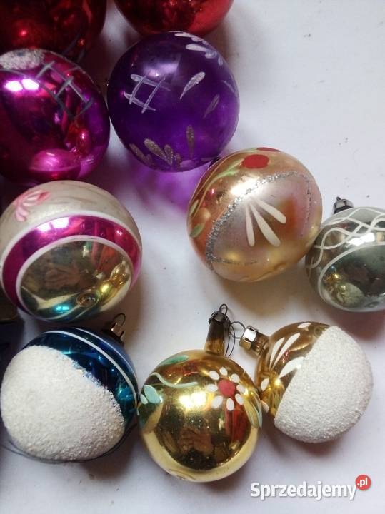 szklane stare bombki vintage PRL