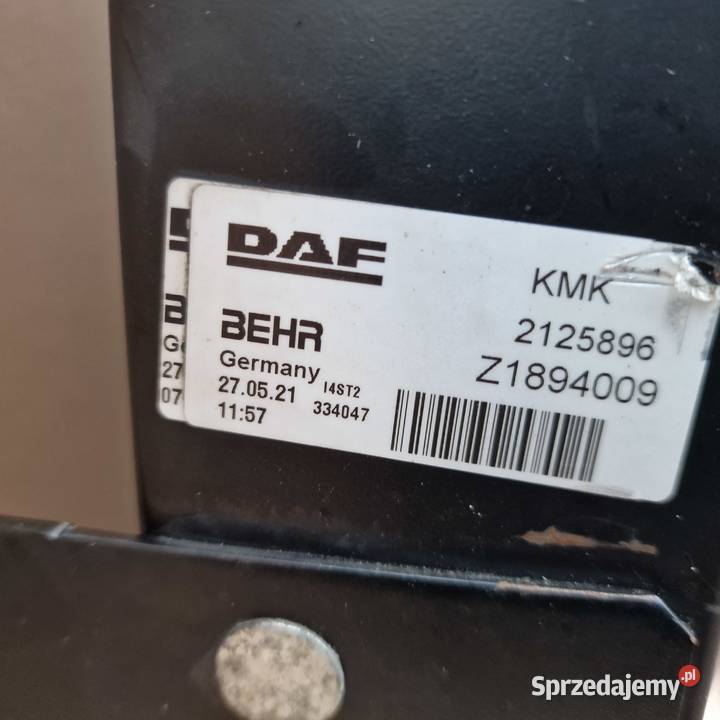 DAF XF 106 CHŁODNICA WODY CIECZY 2125896 Bieleń