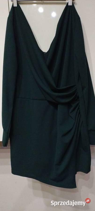 Sukienka w kolorze ciemnozielonym Bez wzoru Lublin sprzedam