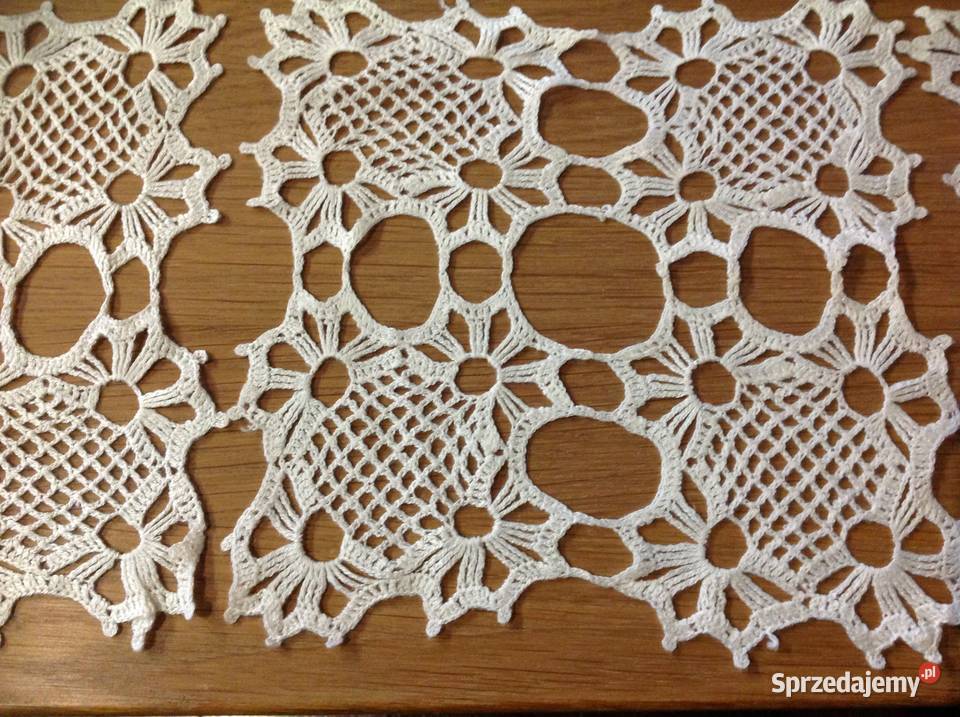 Serwetki Robota Szydełkowa 3 biały lubuskie Nowa Sól