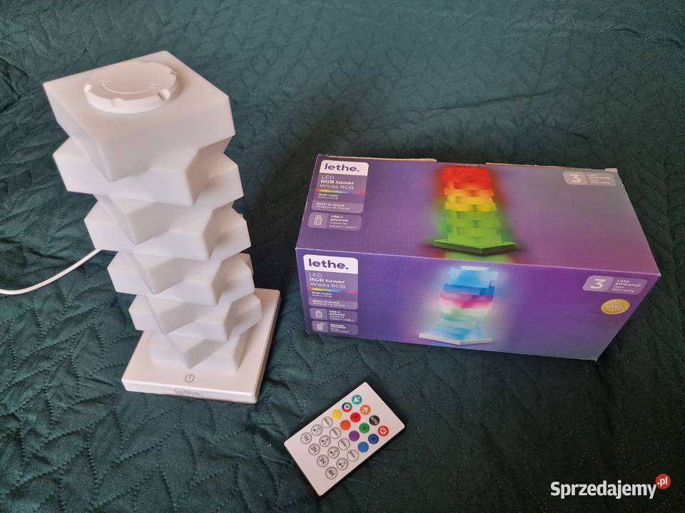 NOWA Lampa LED RGB LETHE reaguje na dźwięk Lampy stołowe i nocne Wrocław