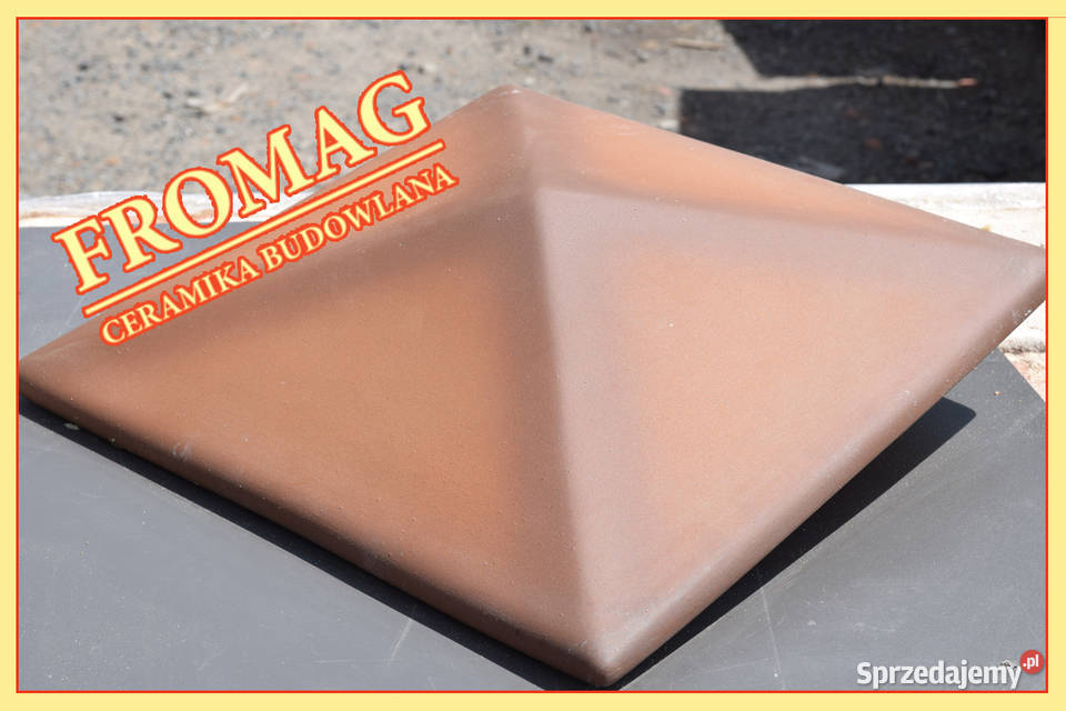 Daszki klinkierowe na słupek 38x38 KLINKIER luna Gdańsk