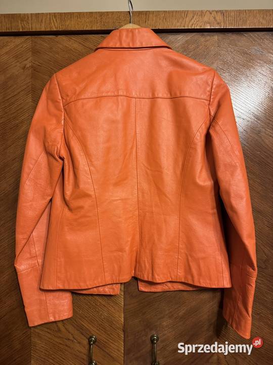 Kurtka ze skóry naturalnej XS pomarańczowa Rozmiar 34(XS) śląskie