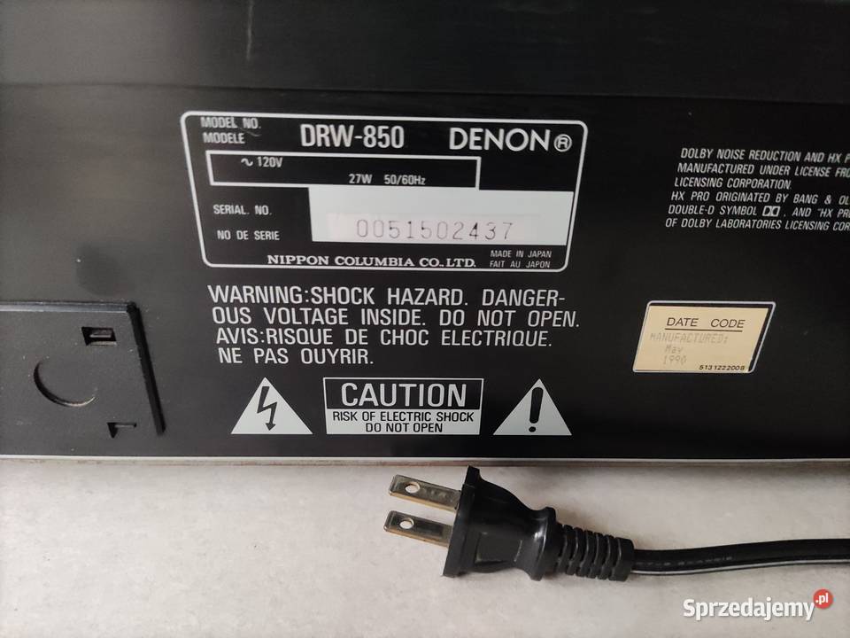 Magnetofon 2kasetowy DENON DRW850 Warszawa
