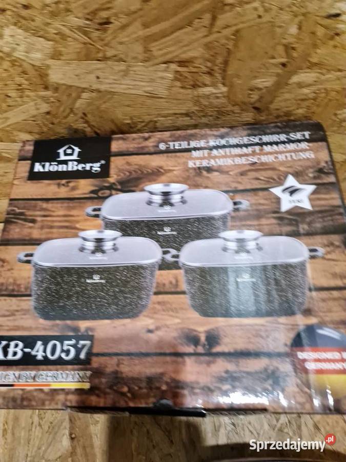 Zestaw garnków KLONBERG ceramiczne 6 el wielkopolskie