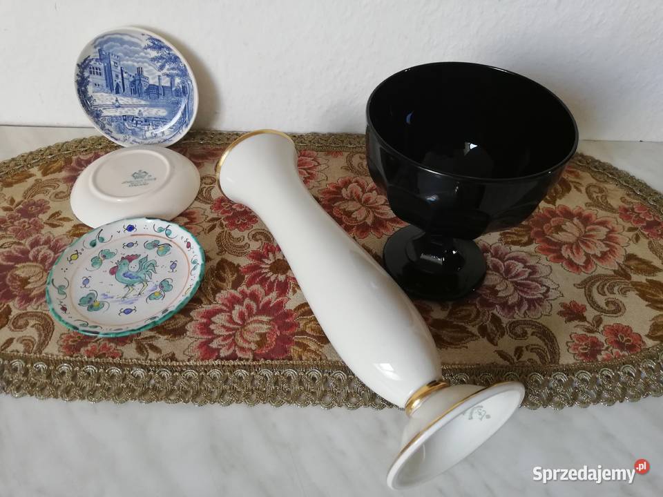 Wazon pucharek podstawki Porcelana i szkło Gorlice