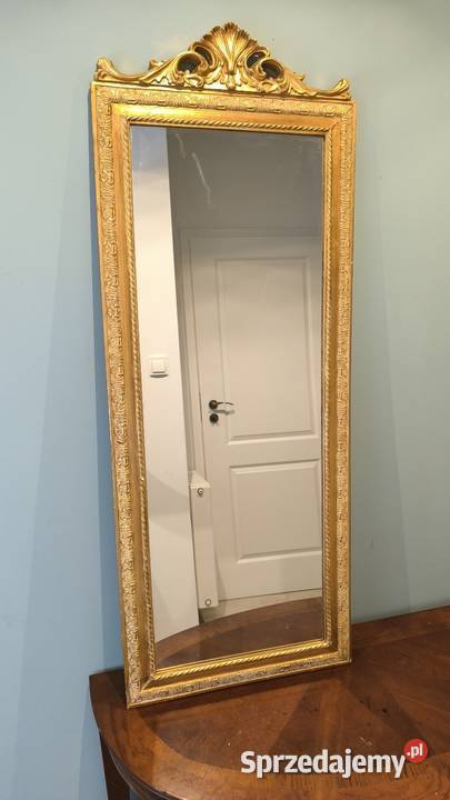 Piękne drewniane lustro rzeźbione Łódź