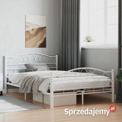 vidaXL Rama łóżka biała metalowa 120 x 200 Warszawa