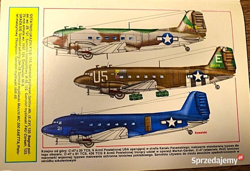 Samolot transportowy C 47 seria TBiU