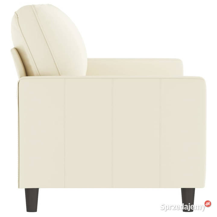 Sofa 2osobowa kremowy 140 tapicerowana aksamitem