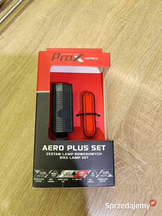 Oświetlenie rowerowe PROX AERO PLUS SET 400Lm