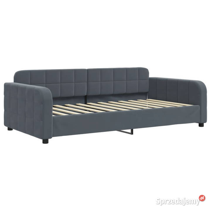 Sofa z materacem do spania ciemnoszara aksamit sprzedam