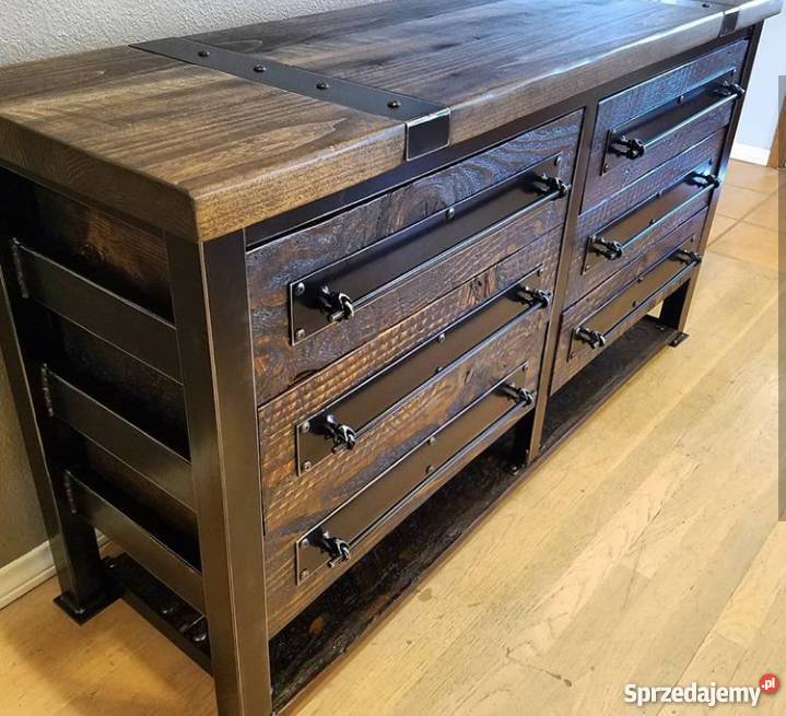 Meble industrialne LoftKomoda LoftKomoda RTV Szafy, regały, półki mazowieckie Warszawa