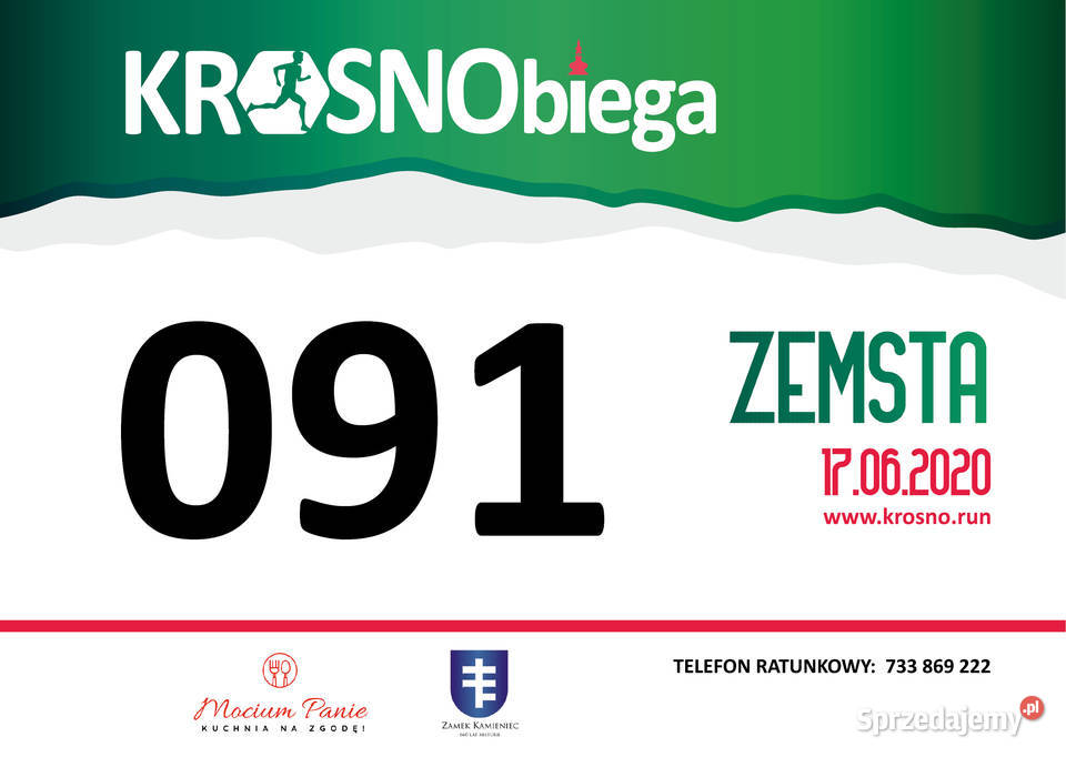 Numery startowe A5 1 pakiet zawody biegi wyścigi wielkopolskie