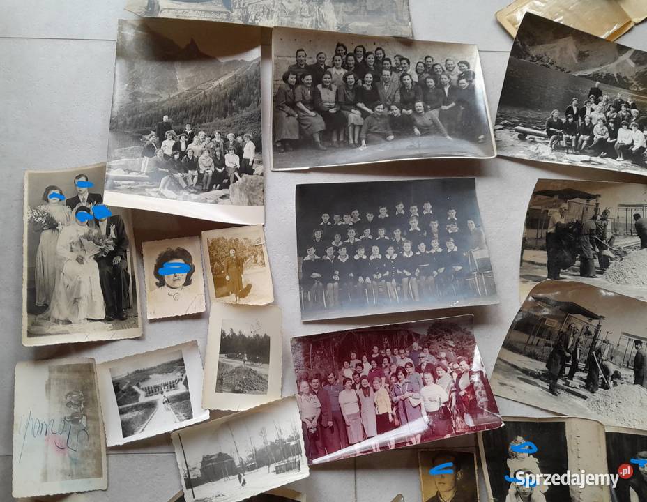 Stare zdjęcia powojenne PRL wczesny PRL zestaw Dąbrowa Górnicza