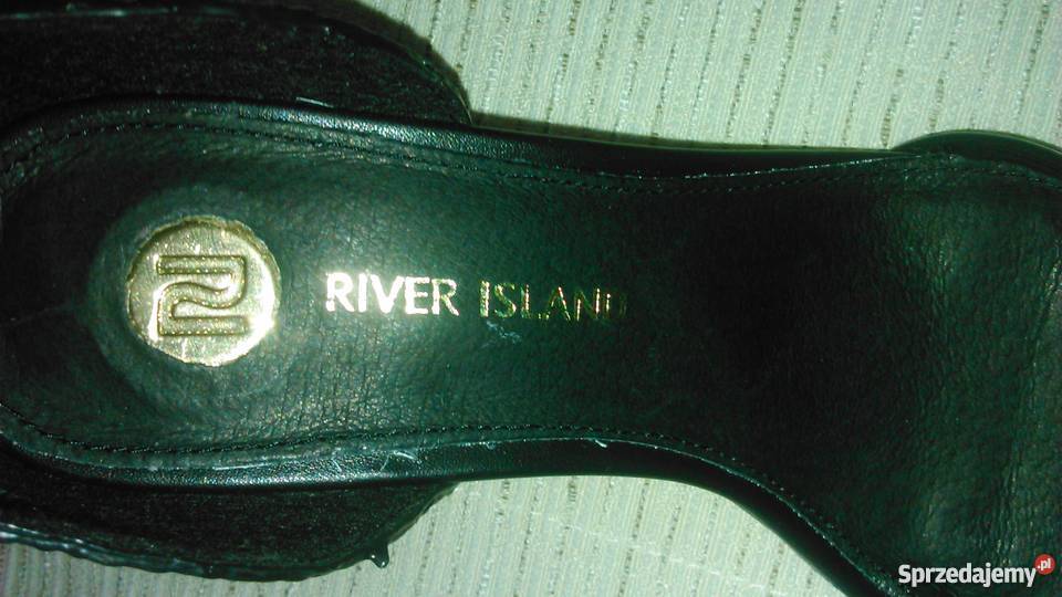 HIT SZPILKI RIVER ISLAND 3940 nowe czarne skóra Świdwin