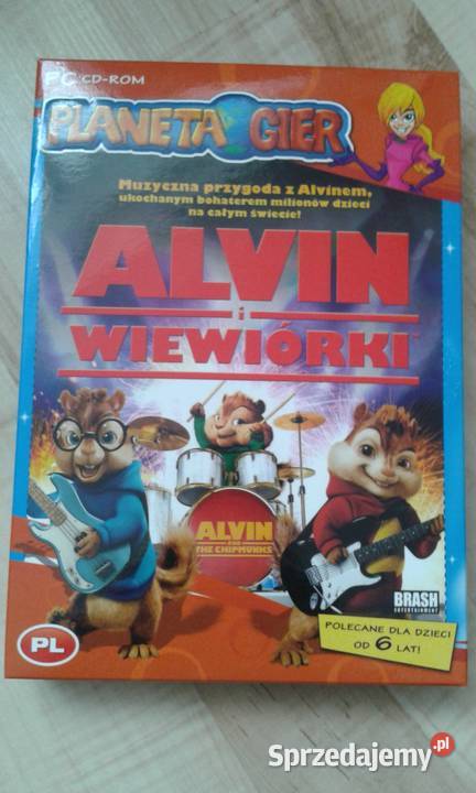 Alvin i wiewiórki gra wersja pudełkowa dla dzieci Dręszew sprzedam
