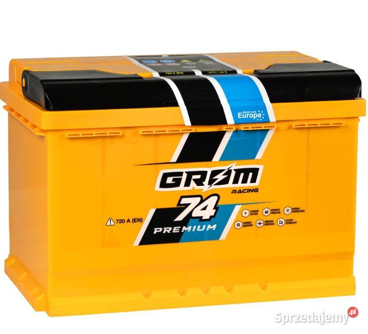 Akumulator 74Ah 720A Grom Racing niskiwysoki osobowe wielkopolskie Poznań