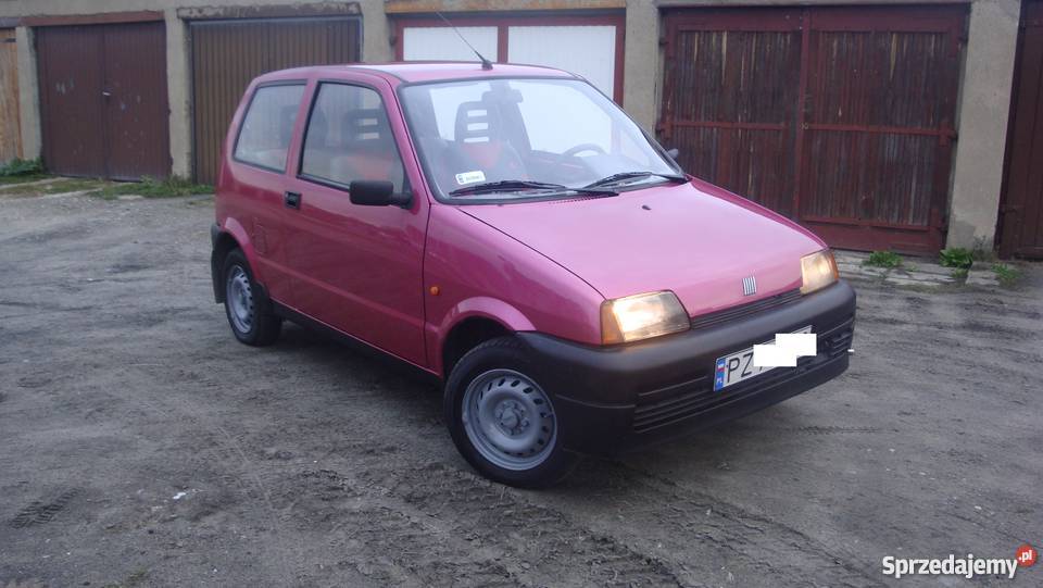 Fiat cinqucento 1998 maly przebieg bordowy wielkopolskie Poznań
