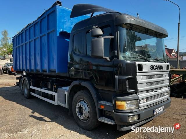 Scania 124 G 420 Hakowiec 2KM Kontenery