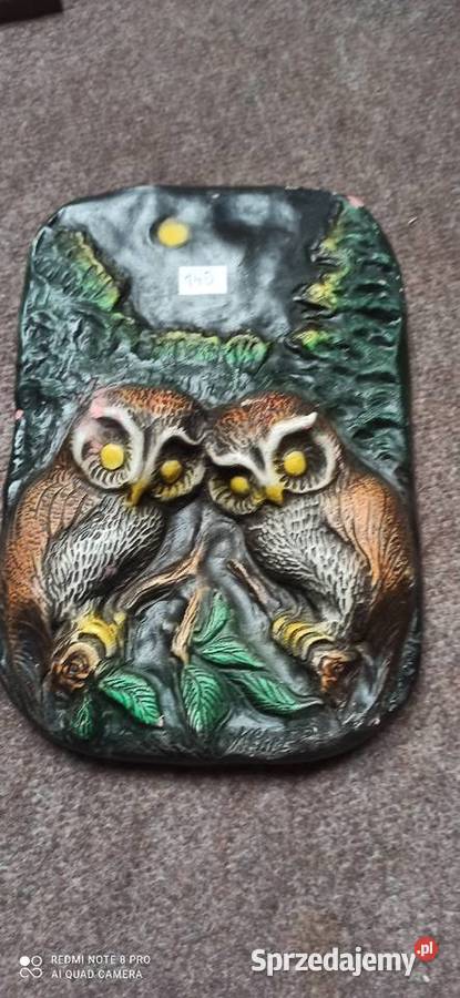 Kafel ceramiczny z 2 sowami Syg R Ch C D pomorskie