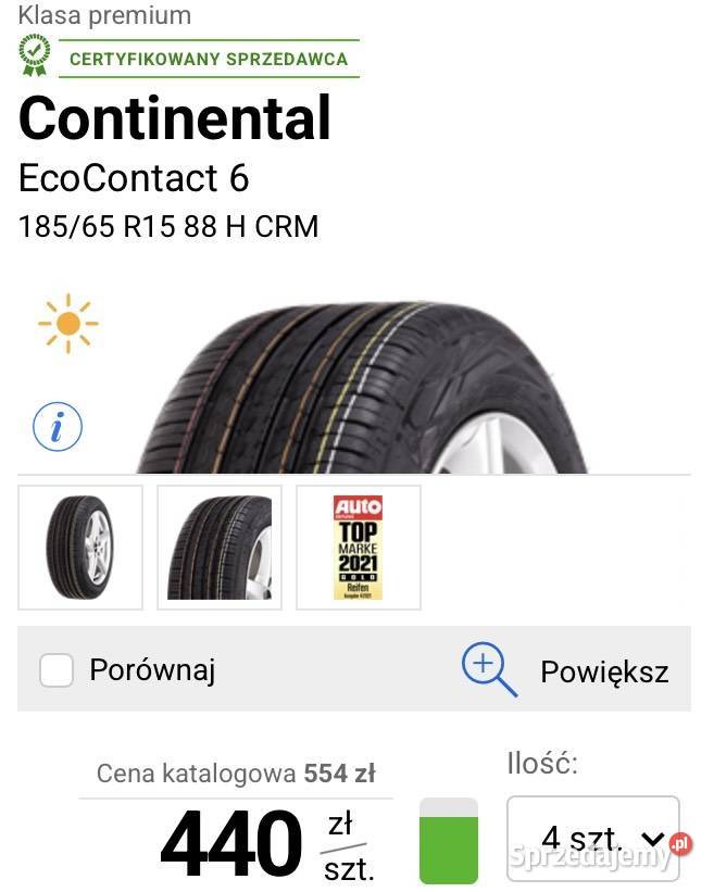 Sprzedam Komplet opon letnich 18565R15 Łódź sprzedam