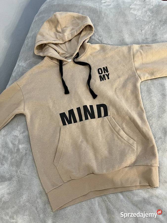 Bluza z kapturem beżowa On my mind HIT Jasło sprzedam