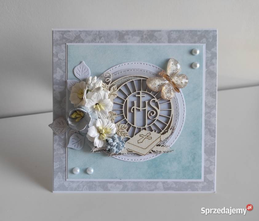 Kartka w pudełku ręcznie robiona na Pamiątkę Łódź