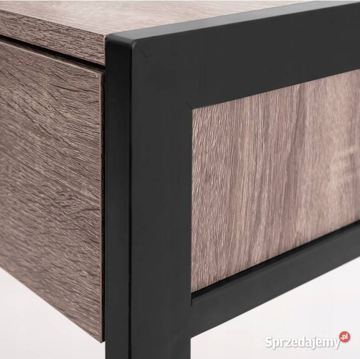 BIURKO LOFT DĄB SONOMA KOMPUTEROWE SZUFLADY Choroszcz