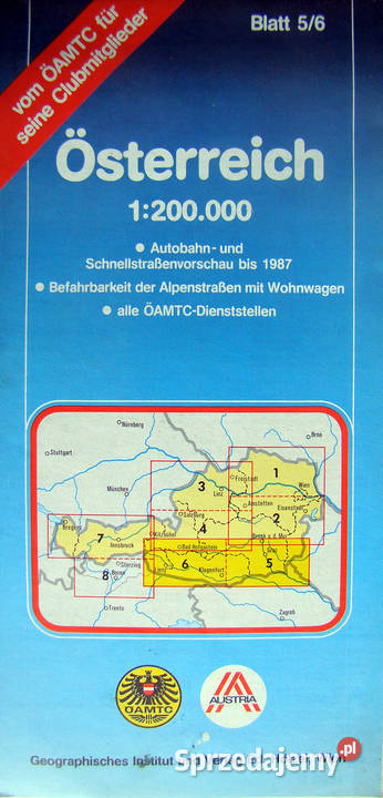 sterreich mapa samochodowa 1200 000 Limanowa
