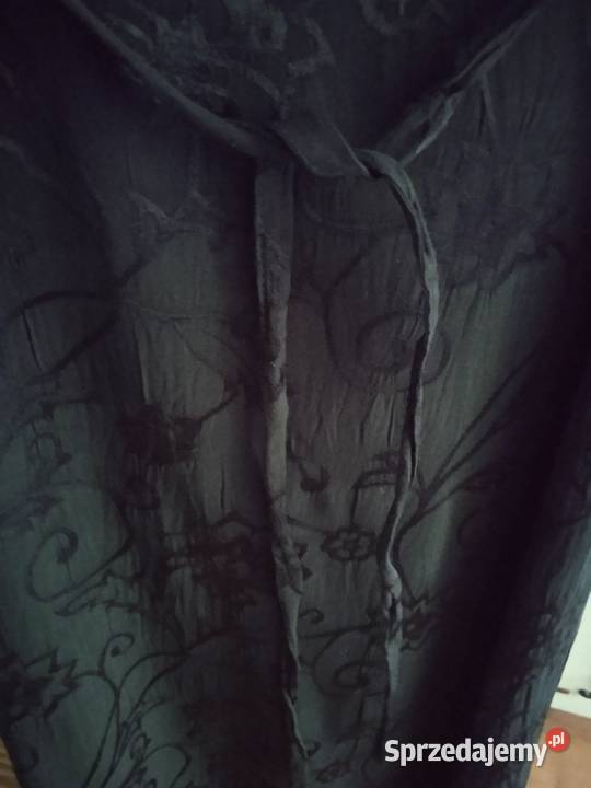 DŁUGA CZARNA HAFTOWANA SUKIENKA r 44 Piła