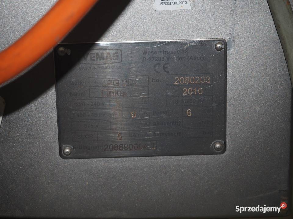 Vemag LPG208 Maszyna do odkręcaniałączenia Krotoszyn