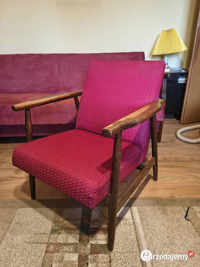 Kultowe fotele Lisek PRL Vintage Para 2 Meble łódzkie Łódź