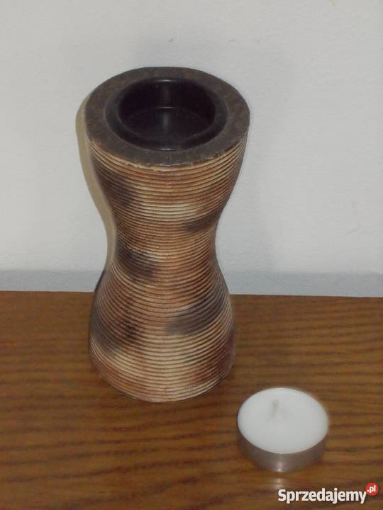 Świeczniki drewniana ozdoba mazowieckie