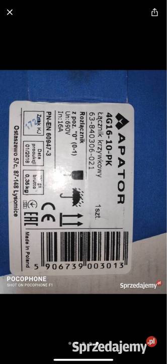 Wyłącznik Łącznik krzywkowy firmy Apator Instalacje Gliwice