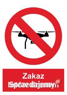 Naklejka BHP Zakaz lotów dronem GC101 Biuro Kamionna