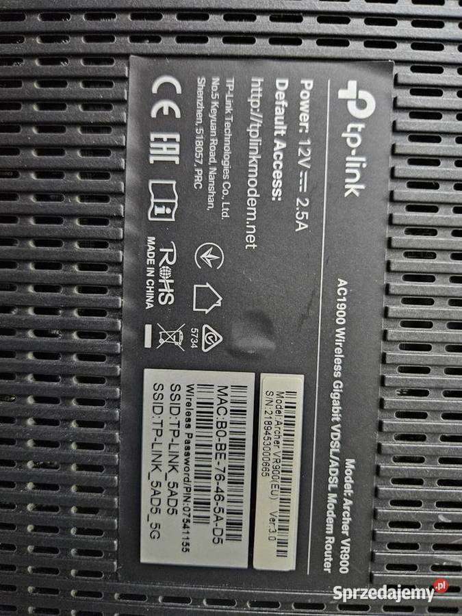 Router Tp Link Archer VR900 Igołomia