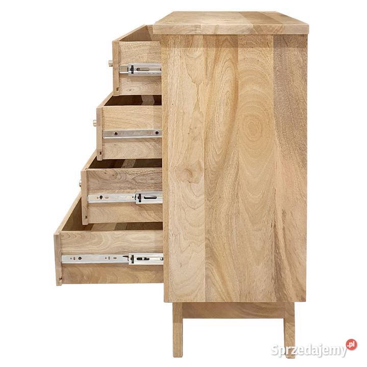 Komoda drewniana BONN 90 z szufladami z mango Lublin