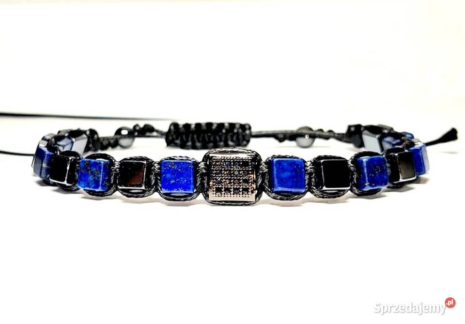 BRANSOLETKA KAMIENIE NATURALNE LAPIS LAZULI mazowieckie Warszawa